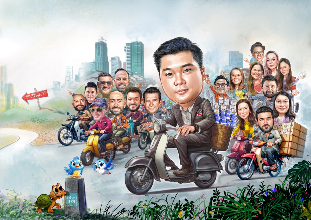 Vibrant Caricature Parade